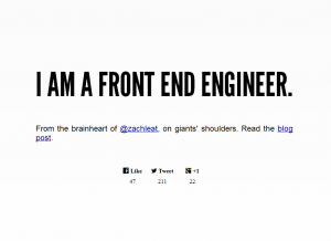 I AM A FRONT END ENGINEER